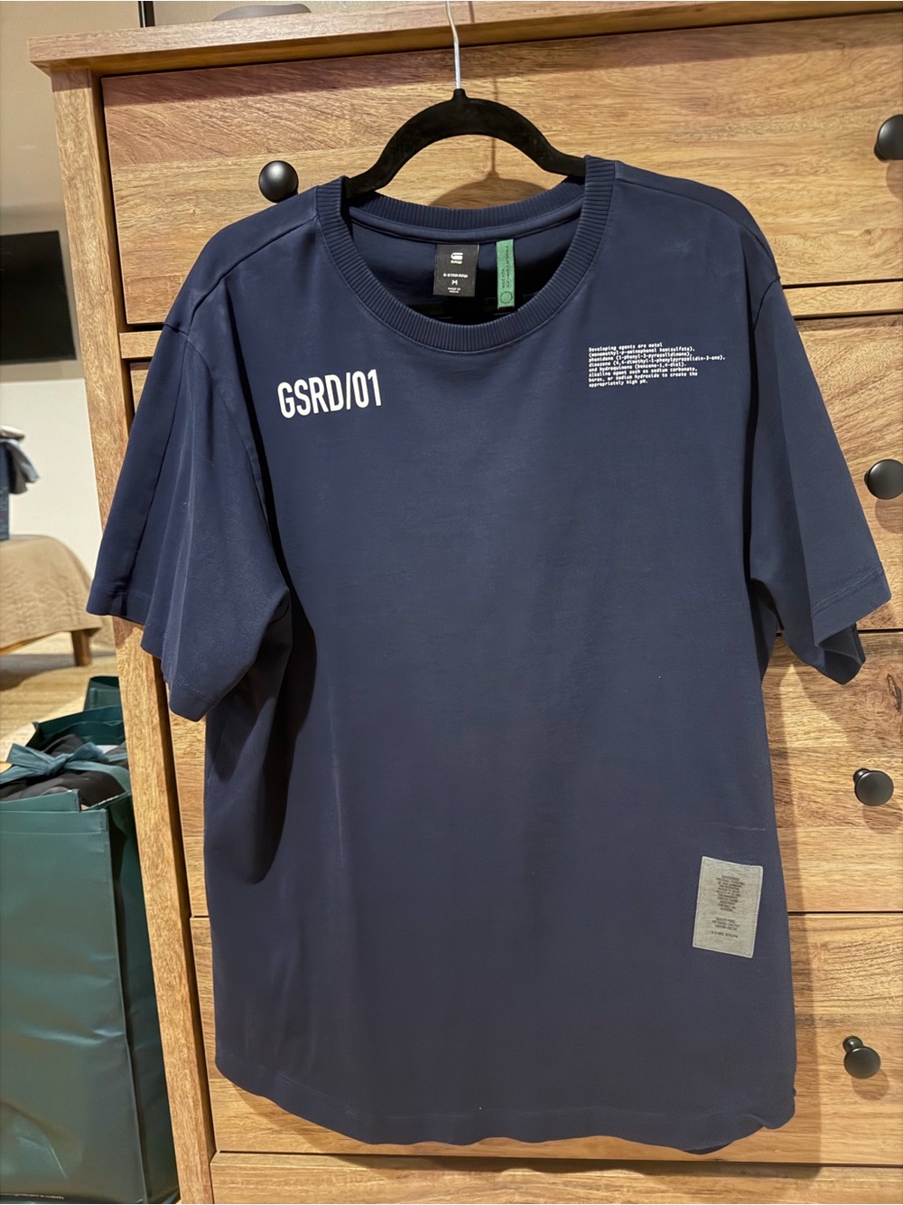 G-Star Raw Navy Short-Sleeve oversized Graphic T-Shirt